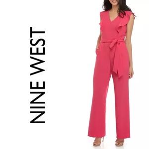Nine West Ruffled One-Piece Pantsuit